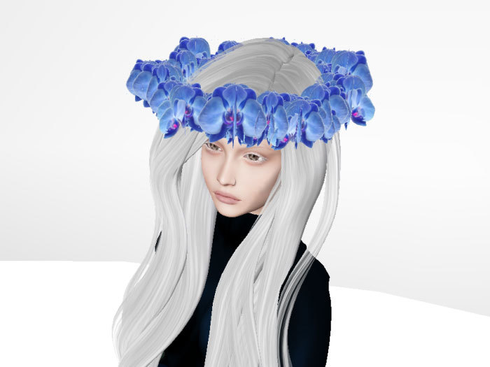 wreath - blue orchid