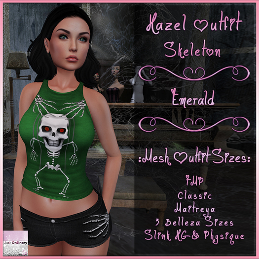 Hazel Outfit Skeleton Emerald