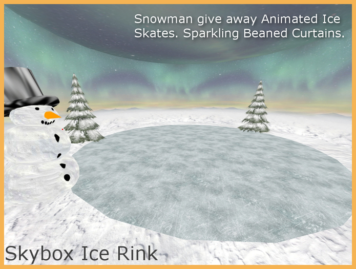 Ice Rink With Aura Background and free skates