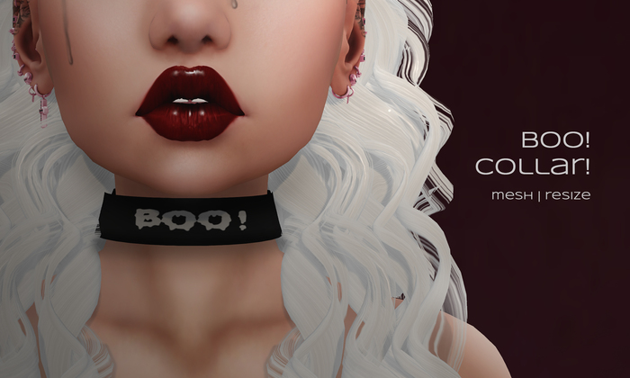 .:cheeky:. BOO! Collar! *mesh *resize PROMO