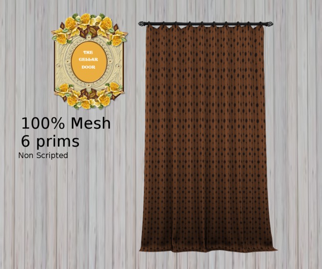 ~TCD~ Black Drops on Tiger Curtains