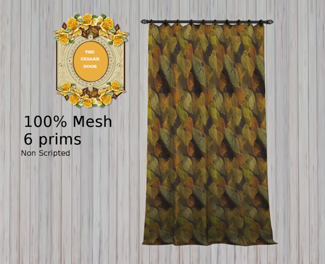 ~TCD~ Orange and Yellow Leaves Curtains