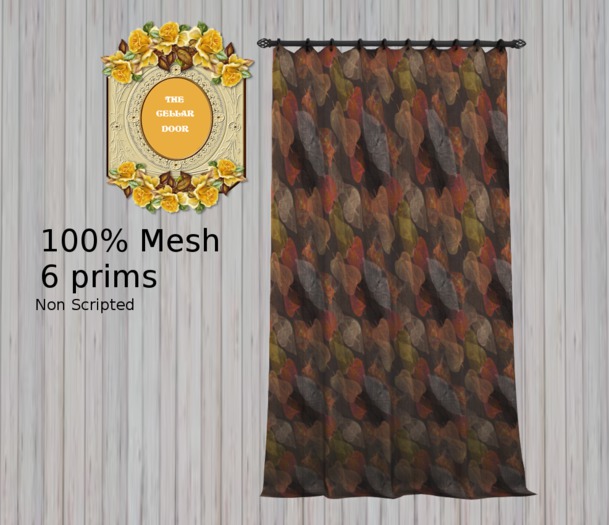 ~TCD~ Orange Leaves Curtain 