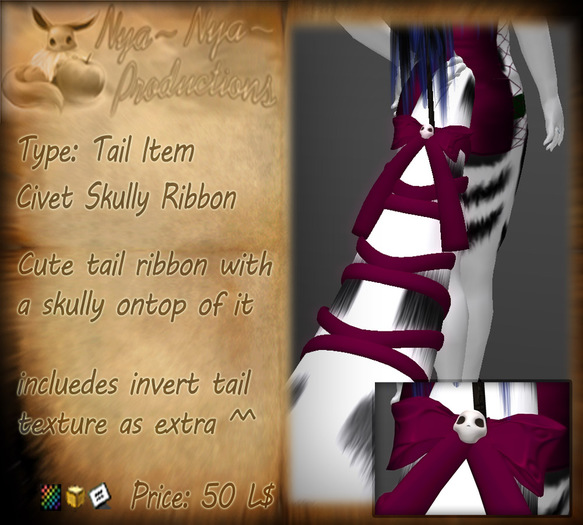 !N~N~P! Tail Ribbon - Civet/Meeroo *Hud Box*