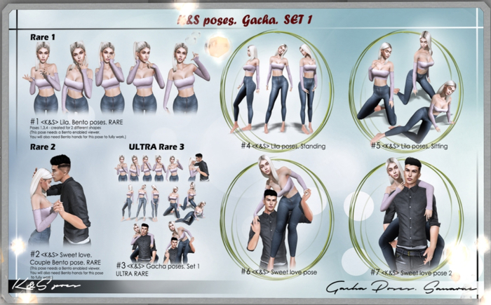 #1 <K&S> Lila. Bento poses. RARE