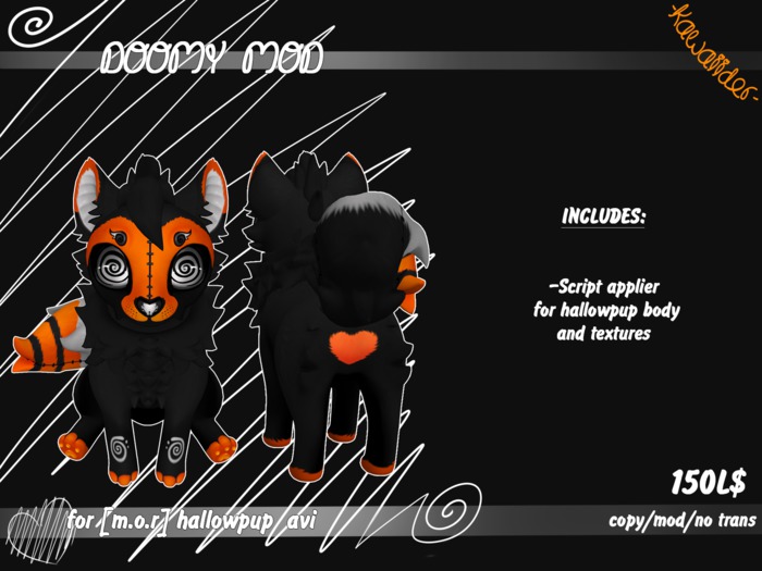 -KW- Hallowpup ~Doomy mod *orange*