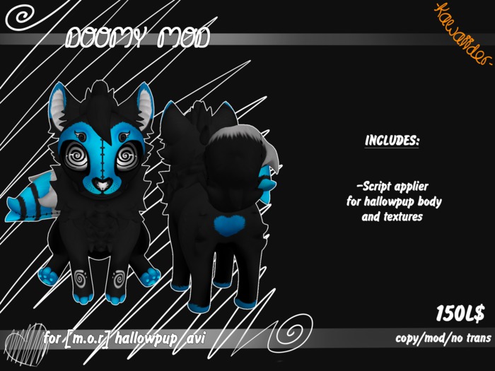 -KW- Hallowpup ~Doomy mod *Blue*