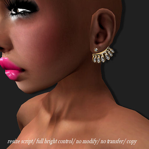 [DEMO] Earring Ear-jacket Spd40 Gold        -RYCA-