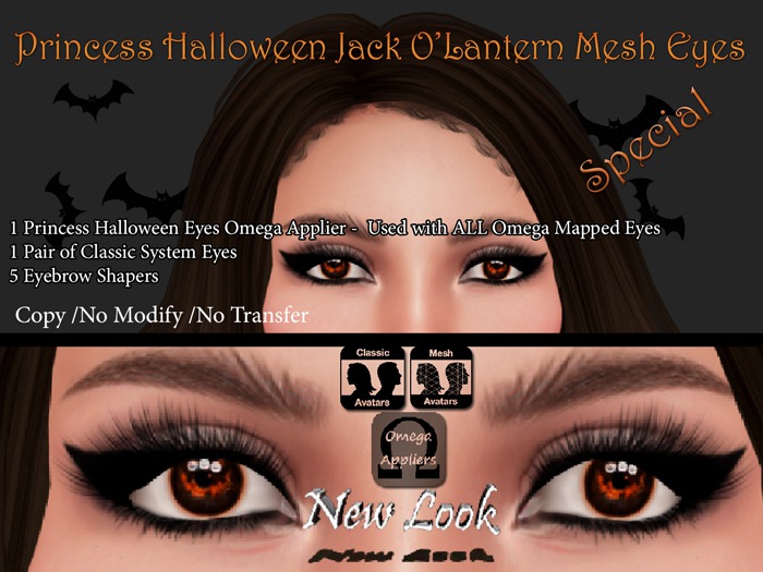 !Princess Halloween Jack O'Lantern Eyes Omega Applier w/ Addons