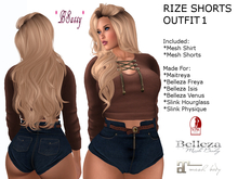 *BSASSY* RIZE SHORTS OUTFIT BLUE 1