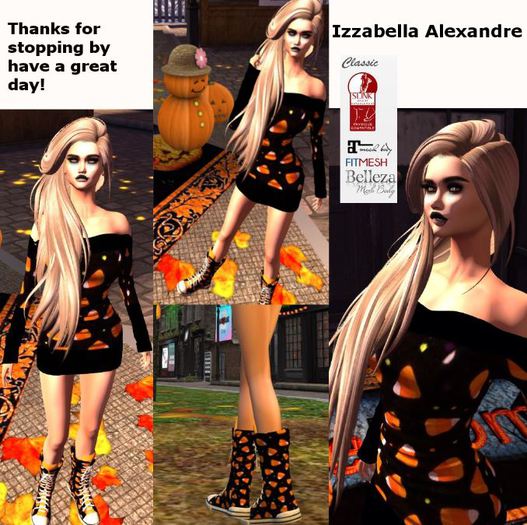 Izza 11 Dress Candy Corn