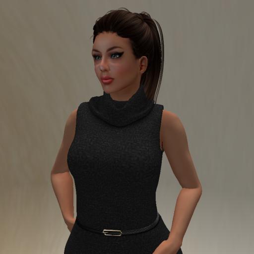 LP black suede sleveless dress