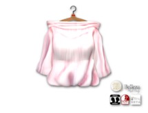 {amiable}Mesh Flared Sleeve & Off-shoulder Oversized Top02