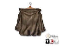 {amiable}Mesh Flared Sleeve & Off-shoulder Oversized Top06