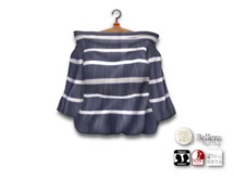 {amiable}Mesh Flared Sleeve & Off-shoulder Oversized Top08