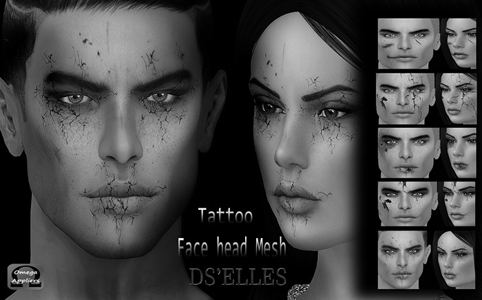 DS'ELLES- DEMO (WEAR)TATTOO FACE HALLOWEEN - OMEGA