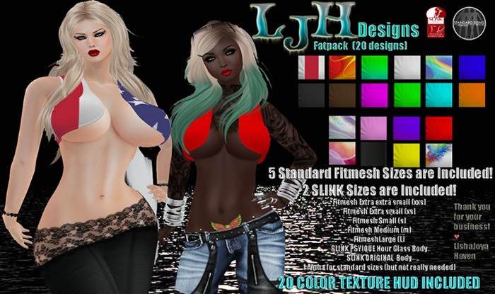 [LJH] Designs Open Bra Tank Vest with 20 TEXTURE HUD BOXED FIN