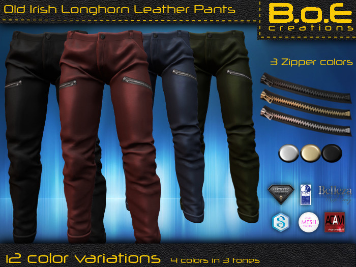 BoE - Old Irish Longhorn Leather Pants
