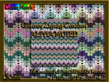 Granny Zigzag Crochet ALPHA MUTED Textures