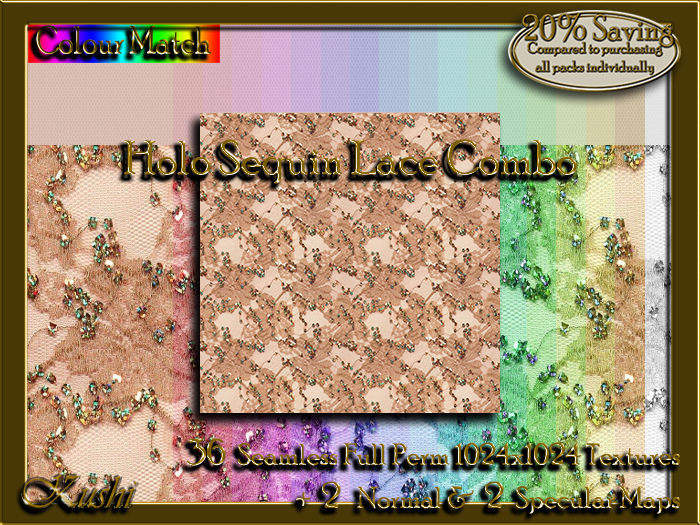 Holo Sequin Lace Combo Seamless Textures