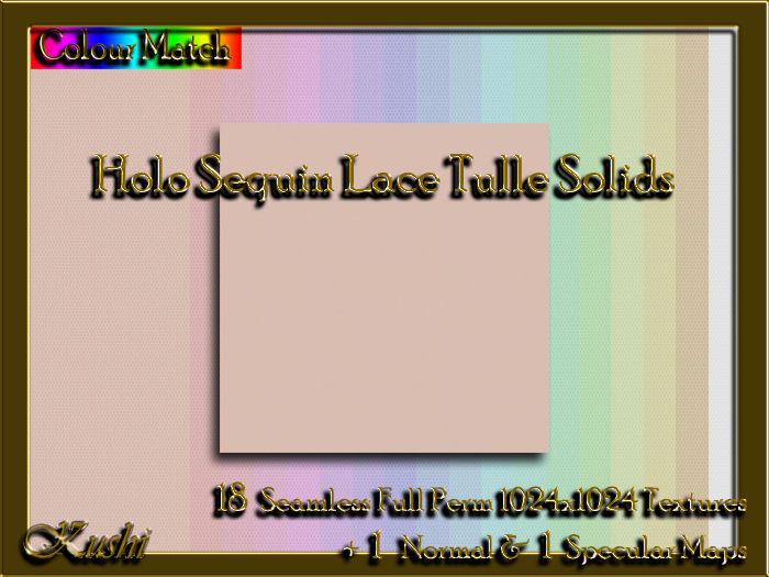 !Kushi! HoloSequinLaceTULLE Textures -WEAR TO UNPACK