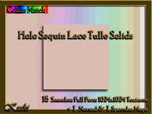 Holo Sequin Lace Tulle Solid Seamless Textures