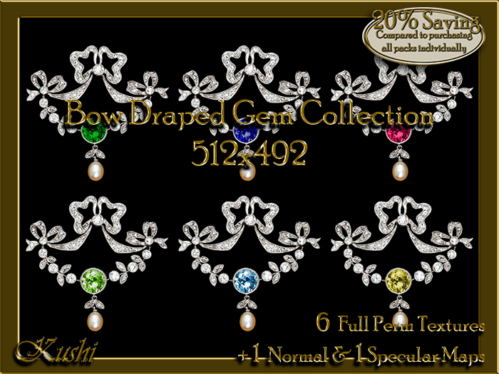 !Kushi! BowDrapedGem 512x492 COLLECTION Textures-WEAR TO UNPACK