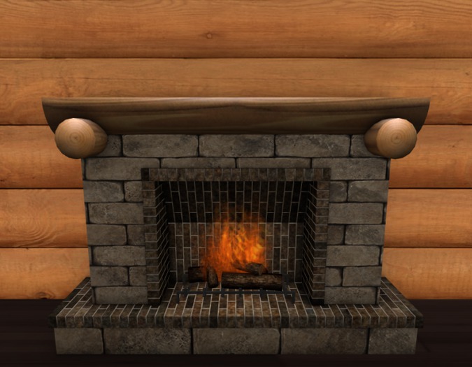 Rustic Stone Fireplace 6
