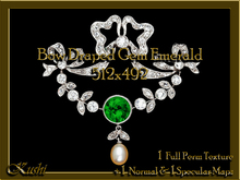 Bow Draped Gem 512x492 EMERALD Alpha Textures