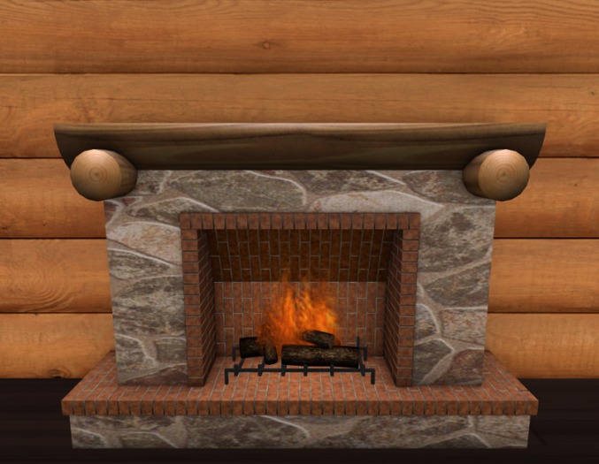 Rustic Stone Fireplace 7