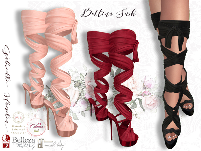 ♥♥ ♥♥.::GH::.♥♥ ♥♥ Bettina Sash Heels on Colours HUD