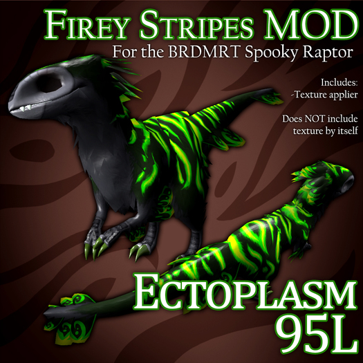 MOOPA Inc. Firey Stripes Ectoplasm MOD for Spooky Raptor (BOX)