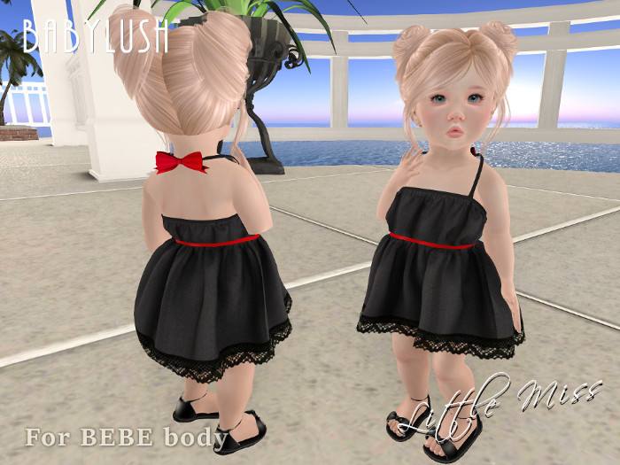 .:BABYLUSH:. Bebe "Little Miss" dress - black lace
