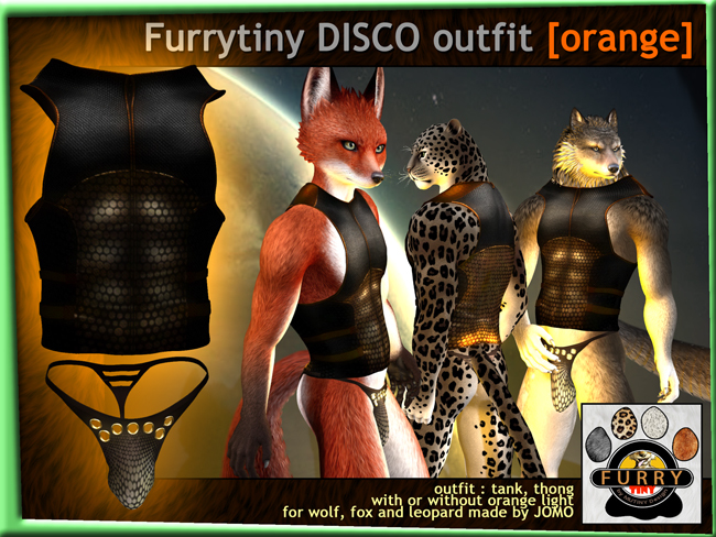 FURRYTINY DISCO OUTFIT ORANGE (WOLF)