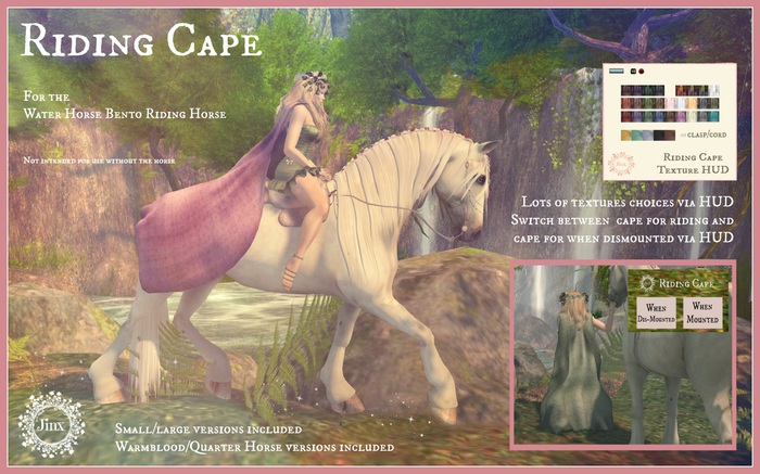 Jinx : Riding Cape for WH Riding Horse - Wear to Unpack