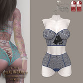 Legal Insanity - Katja flower lingerie blue