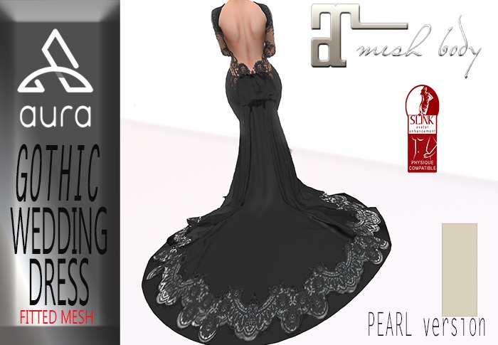 GOTHIC G WEDDING DRESS/ GOWN (PEARL)