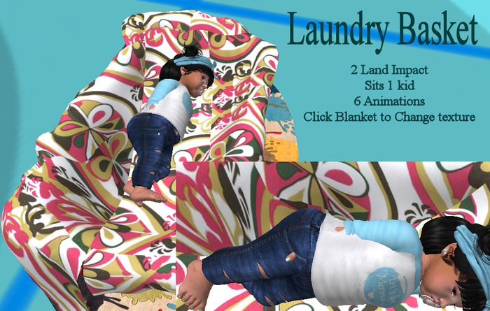 Laundry Basket Chair With Texture Change
