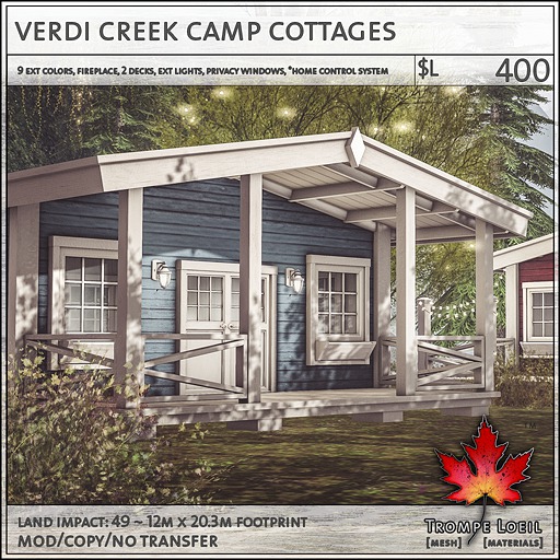 Trompe Loeil - Verdi Creek Camp Cottages [mesh]