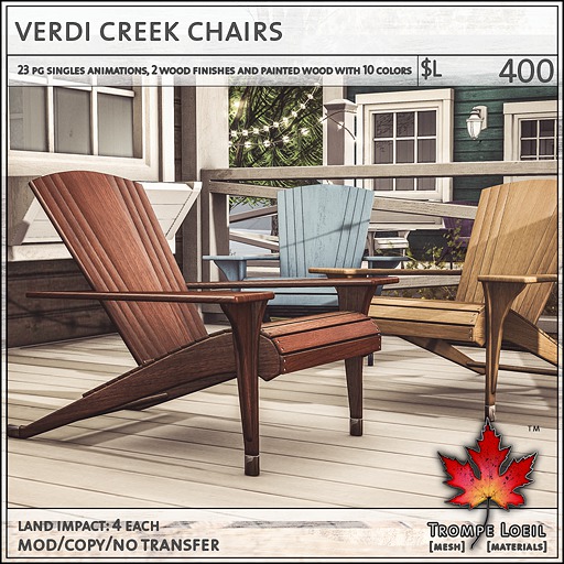 Trompe Loeil - Verdi Creek Chairs [mesh]