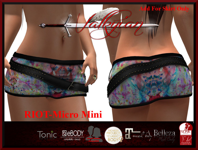 ~Valkyrian~ (RIOT) Micro Mini Skirt (BOXED)
