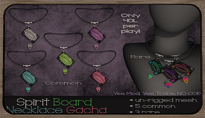 [QE] Spirit Board Necklace Gacha /Purple Multi/ RARE