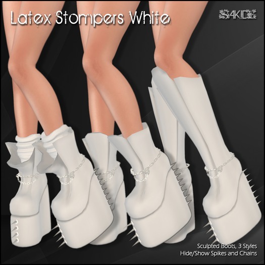 [ SAKIDE ] Latex Stompers White