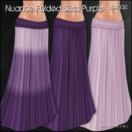 [ SAKIDE ] Nuance Folded Skirts Purple