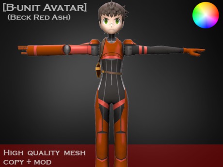 Second Life Marketplace B Unit Avatar Beck Red Ash