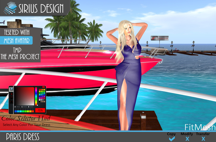Sirius Design Paris Dress with Color Hud For TMP Boxed