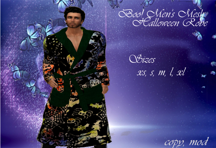 ~Group Gift~ Boo! Men's Mesh Halloween Robe