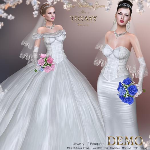 ::TD:: Alma Wedding Mesh Gown DEMO