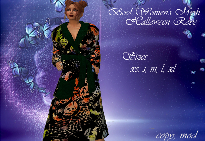 Boo!  Women's Mesh Halloween Robe