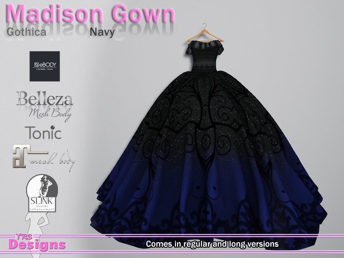 Madison Gown Gothica Navy